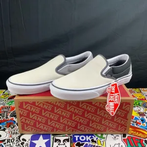 Van's Slip-on Mix Match Gry Blk Wht Various Sizes