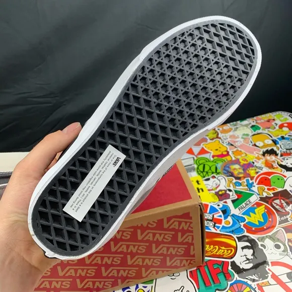 Van's Slip-on Mix Match Gry Blk Wht Various Sizes