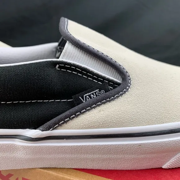 Van's Slip-on Mix Match Gry Blk Wht Various Sizes