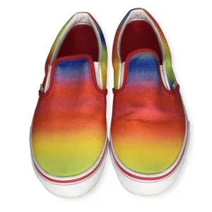 Vans Slip On Rainbow Glitter Sneakers Size 5.5