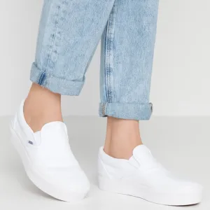 VANS UNISEX Classic Iconic Retro White Slip On Low Top SoCal Sneakers Shoes 4