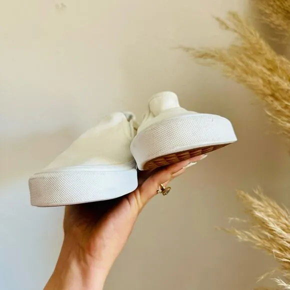 VANS UNISEX Classic Iconic Retro White Slip On Low Top SoCal Sneakers Shoes 4