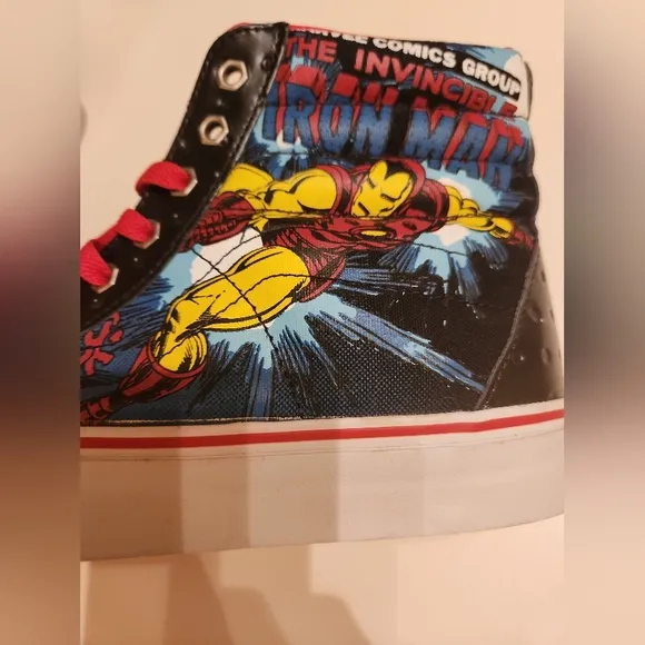 Vans x Marvel Limited Edition Iron Man High Top Shoes Size 7.5 Men's
