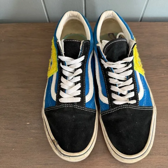 Vans x SpongeBob Old Skool Sneakers Blue Black Size 8.5 Rare Collab Style Unisex