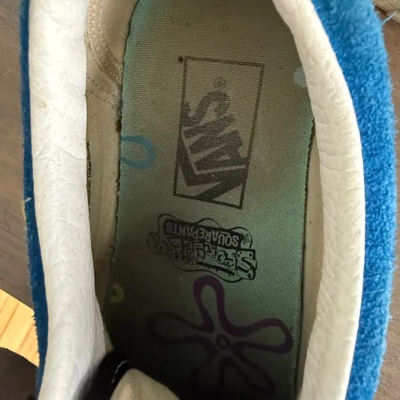 Vans x SpongeBob Old Skool Sneakers Blue Black Size 8.5 Rare Collab Style Unisex