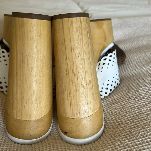 Veronica  Beard Gaynor Platform Leather Sandals Clogs Slipon, Size 9.5, NWOT