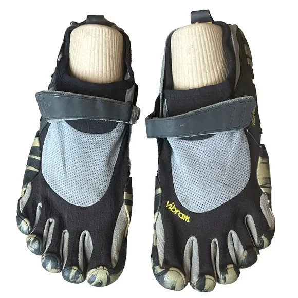 Vibram FiveFingers KSO Toe Shoes Black Gray Camo Bottom M1485 Mens 11-11.5 EU 45