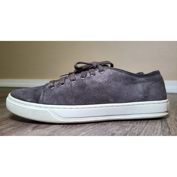 Vince Austin Gray Suede Leather Low Top Lace-Up Sneakers Mens Size 7.5/ EU 40.5