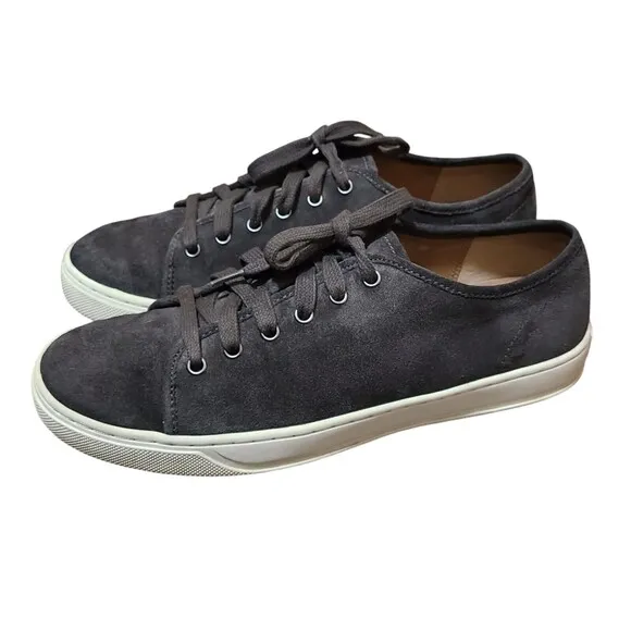 Vince Austin Gray Suede Leather Low Top Lace-Up Sneakers Mens Size 7.5/ EU 40.5