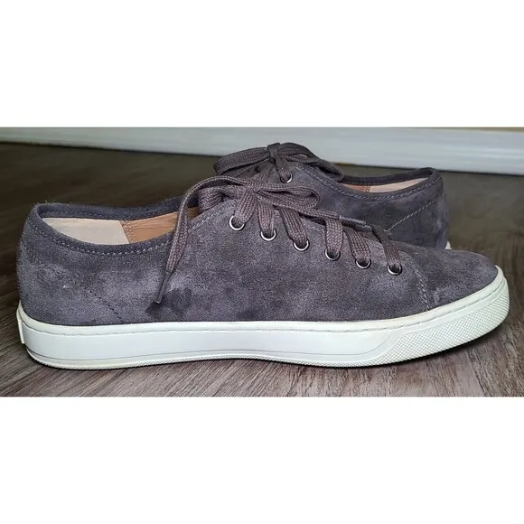 Vince Austin Gray Suede Leather Low Top Lace-Up Sneakers Mens Size 7.5/ EU 40.5