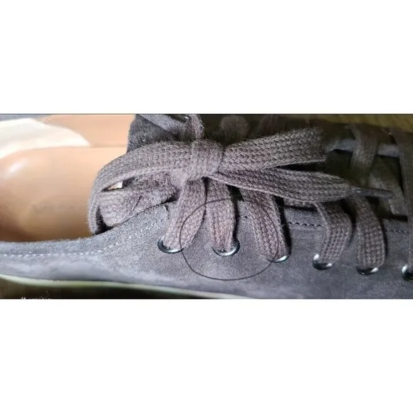Vince Austin Gray Suede Leather Low Top Lace-Up Sneakers Mens Size 7.5/ EU 40.5