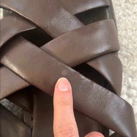 Vince Brown Leather Sandals