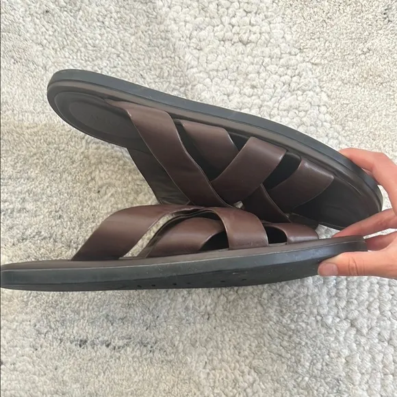 Vince Brown Leather Sandals