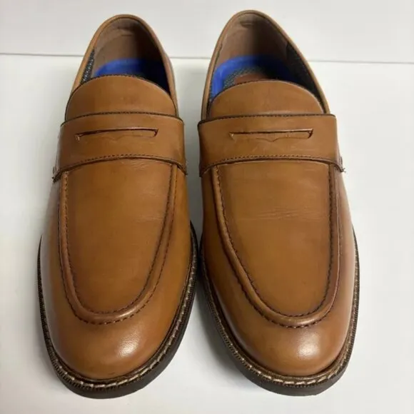 Vince Camuto Men’s Layton, Brown Slip-On Penny Loafers, Size 11 M