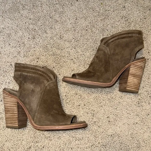 Vince Camuto Peep Toe Bootie Shoes
