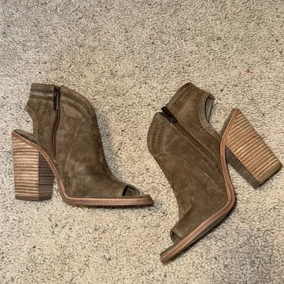 Vince Camuto Peep Toe Bootie Shoes