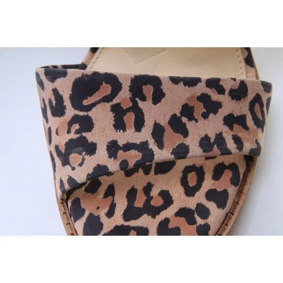 Vince Camuto Sandals Shoes Slip On Slide Animal Print Women's 7 M