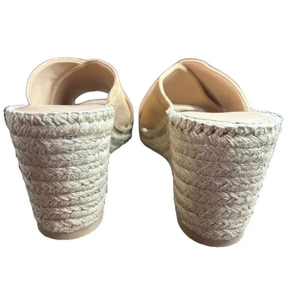 Vince Gaelan Suede Crossover Strap Espadrille Wedge Peep Toe Heels NEW 11