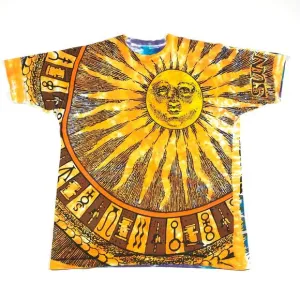 Vintage 1992 Liquid Blue Sun &amp; Moon AOP Horoscope Tee T Shirt Size Large L B8
