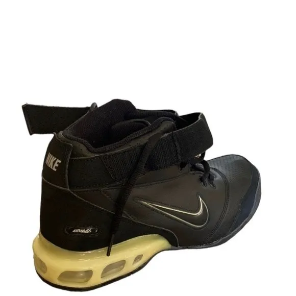 Vintage 2006 Nike Air Max Force Shoes 313892-002 SOLID BLACK 7Y Youth Bo…