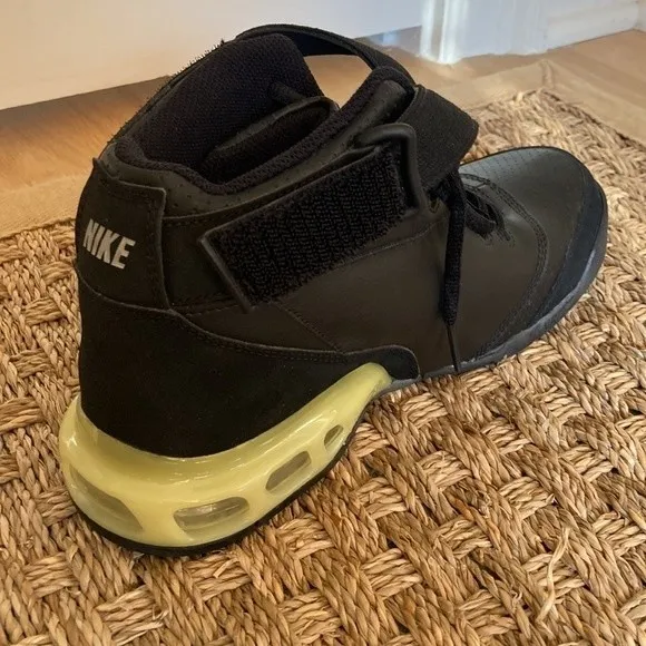 Vintage 2006 Nike Air Max Force Shoes 313892-002 SOLID BLACK 7Y Youth Bo…