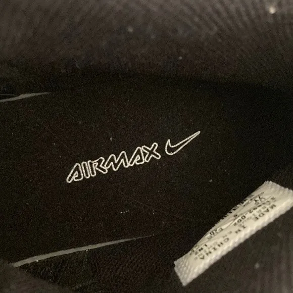Vintage 2006 Nike Air Max Force Shoes 313892-002 SOLID BLACK 7Y Youth Bo…