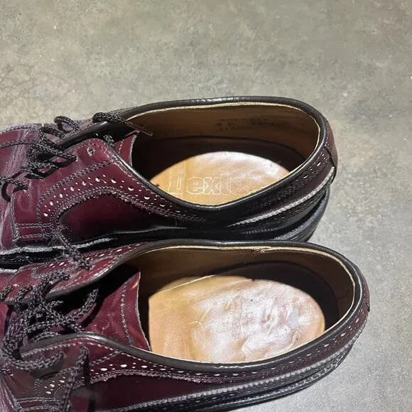 Vintage 80s Dexter Maroon Leather Oxford Shoes 8