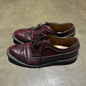 Vintage 80s Dexter Maroon Leather Oxford Shoes 8