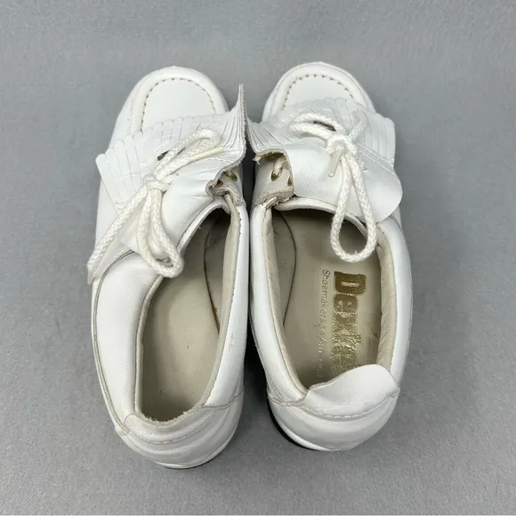 Vintage 80s Dexter White Leather Golf Shoes Spikes Men’s Size 6