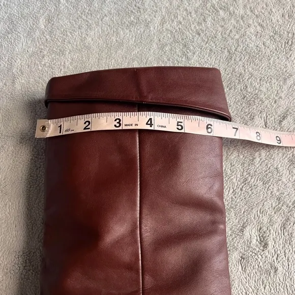 Vintage 80s Mister Shoes by Markon Mid-Calf Fold Over Leather Boots Brown Sz 6