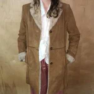 Vintage 90’s Leather Shag Coat