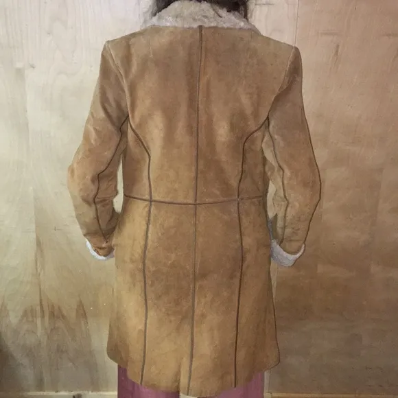 Vintage 90’s Leather Shag Coat
