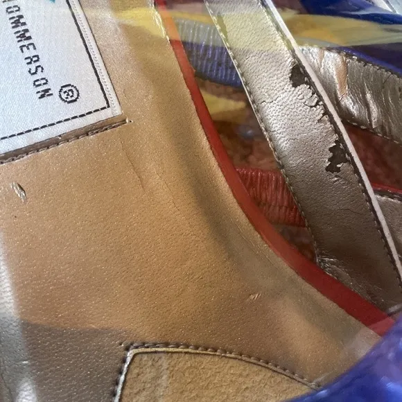 Vintage 90s Red, White &amp; Blue leather sandalsRos Hommerson Womens size 12