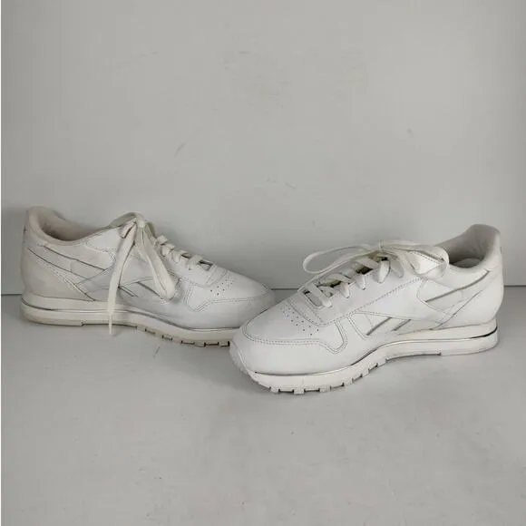 Vintage 90s Reebok Classic leather chromed retro streetwear shoes womens 9.5