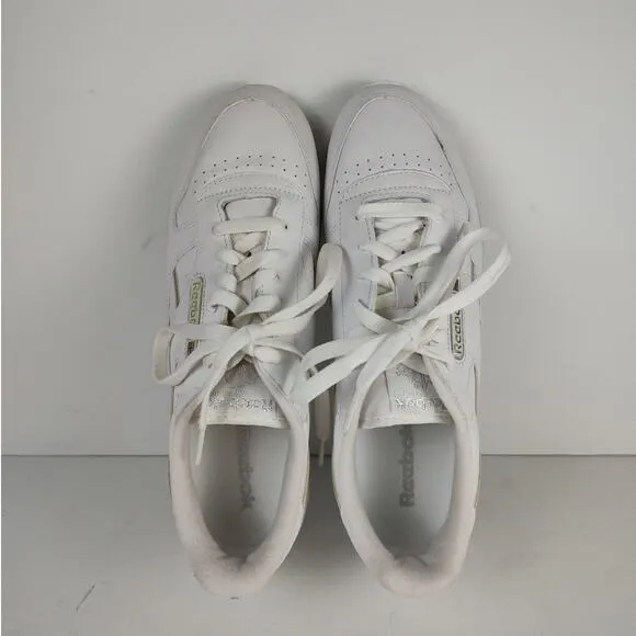 Vintage 90s Reebok Classic leather chromed retro streetwear shoes womens 9.5