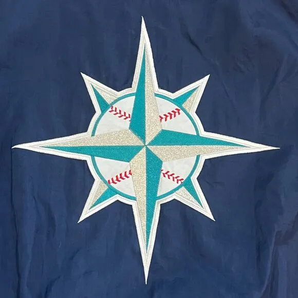 Vintage 90s STARTER MLB Seattle Mariners Satin Baseball Jacket - Men's Size XL
