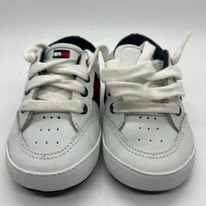 Vintage 90s Tommy Hilfiger TH Baby Crib Shoes Size 4 White 9m‌‌