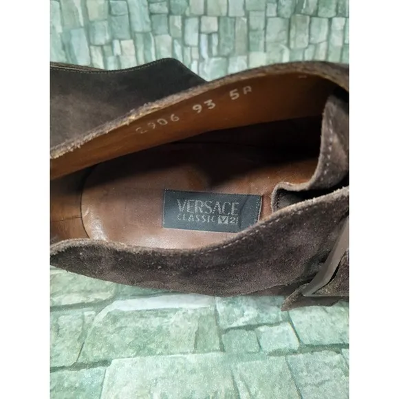 Vintage 90's Versace Men's  Monk Boot Dress Shoes size 42.5 US 9.5