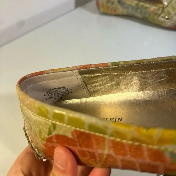 Vintage Anne Klein Leather Floral Print