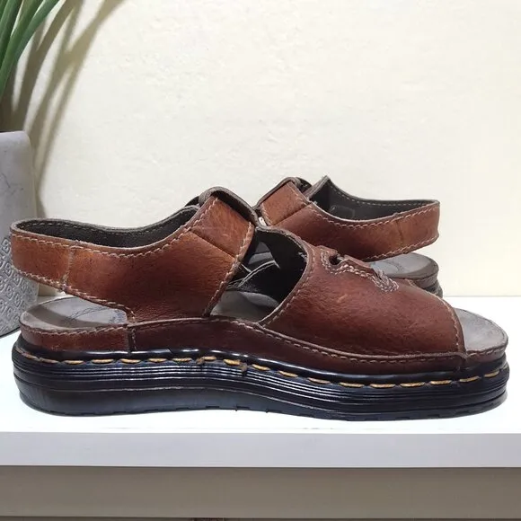 Vintage Brown Sun Star Leather Dr Marten Sandals Wms 8US   41EU  7UK