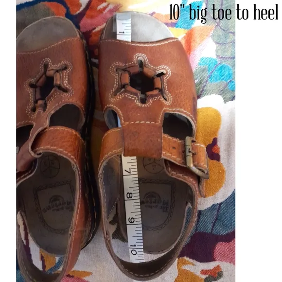 Vintage Brown Sun Star Leather Dr Marten Sandals Wms 8US   41EU  7UK