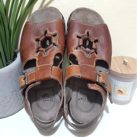 Vintage Brown Sun Star Leather Dr Marten Sandals Wms 8US   41EU  7UK