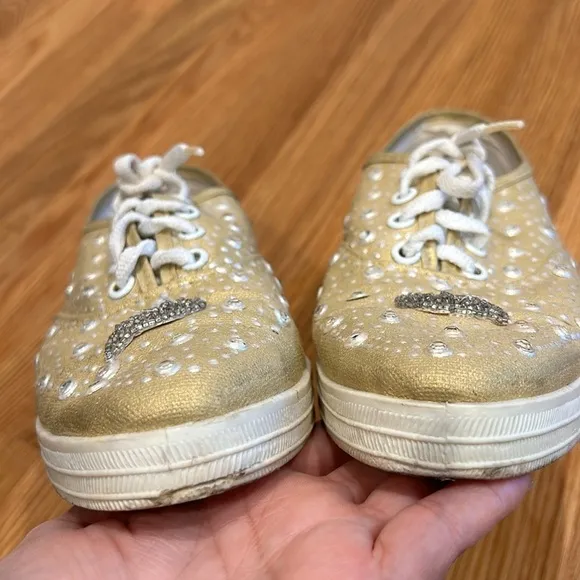 Vintage Cache bundle of 2 hand painted embellished sneakers women’s size 7