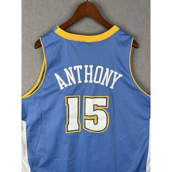 Vintage Carmelo Anthony Denver Nuggets Nike NBA Basketball Jersey XXL Sewn Blue