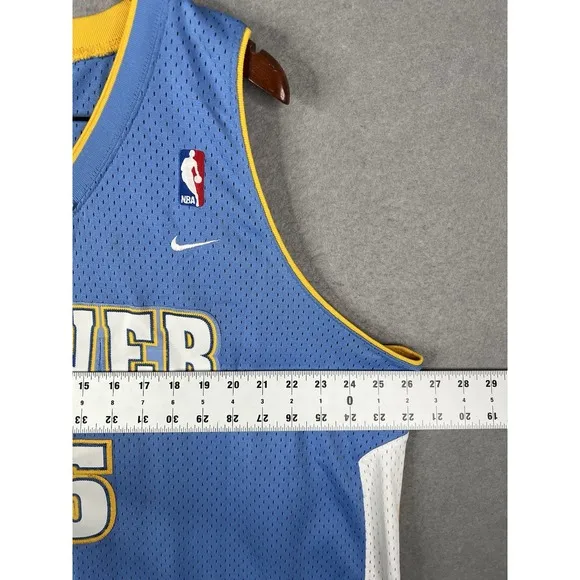 Vintage Carmelo Anthony Denver Nuggets Nike NBA Basketball Jersey XXL Sewn Blue