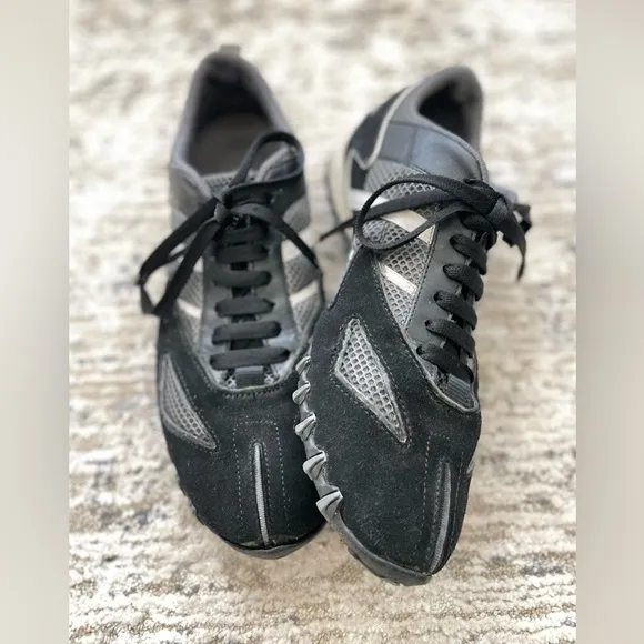 Vintage Diesel Mills Y2K Leather Sneakers Shoes Mens Size 10.5