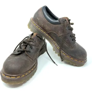 Vintage Dr Doc Martens 7733 Brown Safety Work Shoes Made In England Sz US 6 Mens