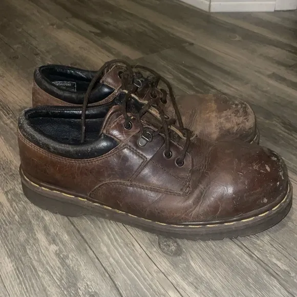 Vintage Dr Doc Martens 7733 Brown Shoes Made In England  Mens Size 10