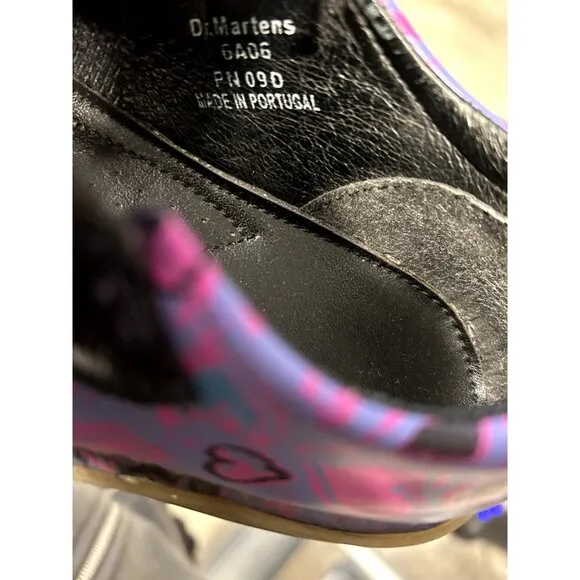 Vintage Dr Marten Maryjane Girl Toddler  Shoes Heart Graphic UK 13 US 1 RARE