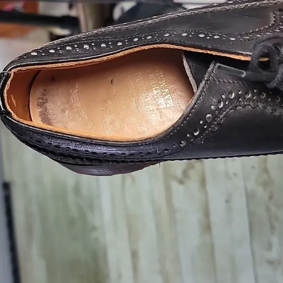VINTAGE Dr. Marten Wing Tips Doc Docs 8065 Black Leather Shoes Size‎ UK 5 US 7